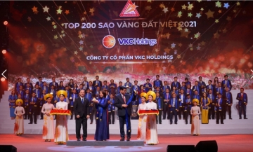 vkc holdings tiep tuc duoc vinh danh top 200 thuong hieu sao vang dat viet 2021